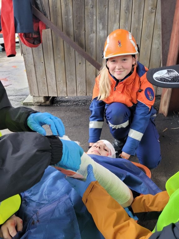 Betreuen einer verletzten Person