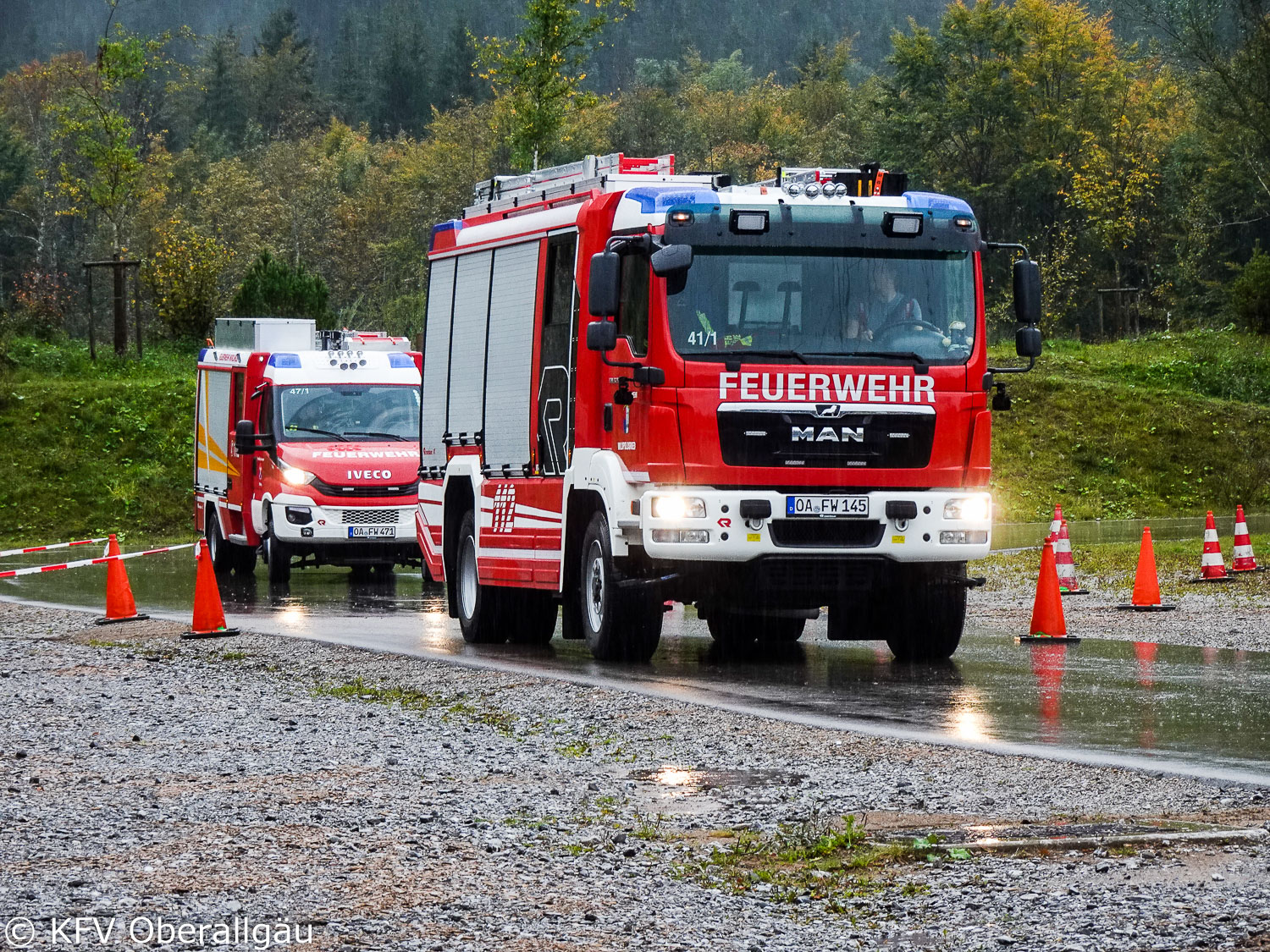 Löschfahrzeug der Feuerwehr Wildpoldsried